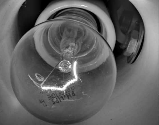 A shining bulb captured using HDR image