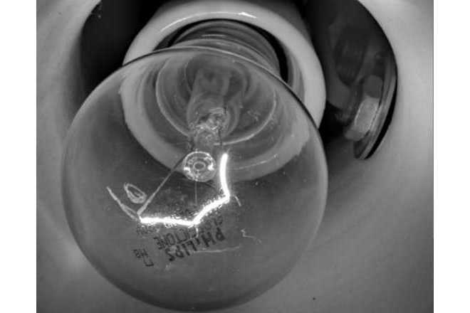 A shining bulb captured using HDR image