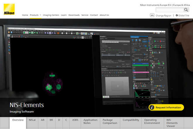 nis-elements system nikon page image