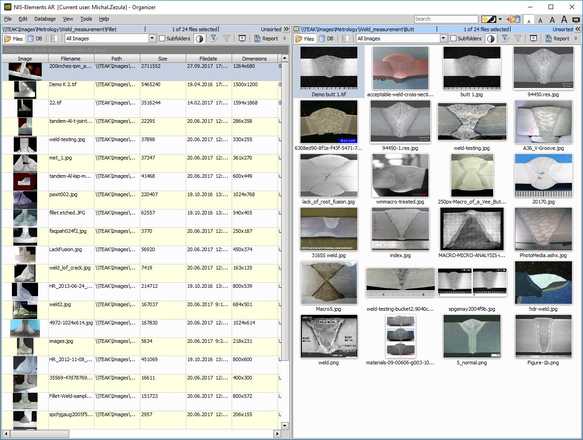 NIS-Elements Image Organizer image